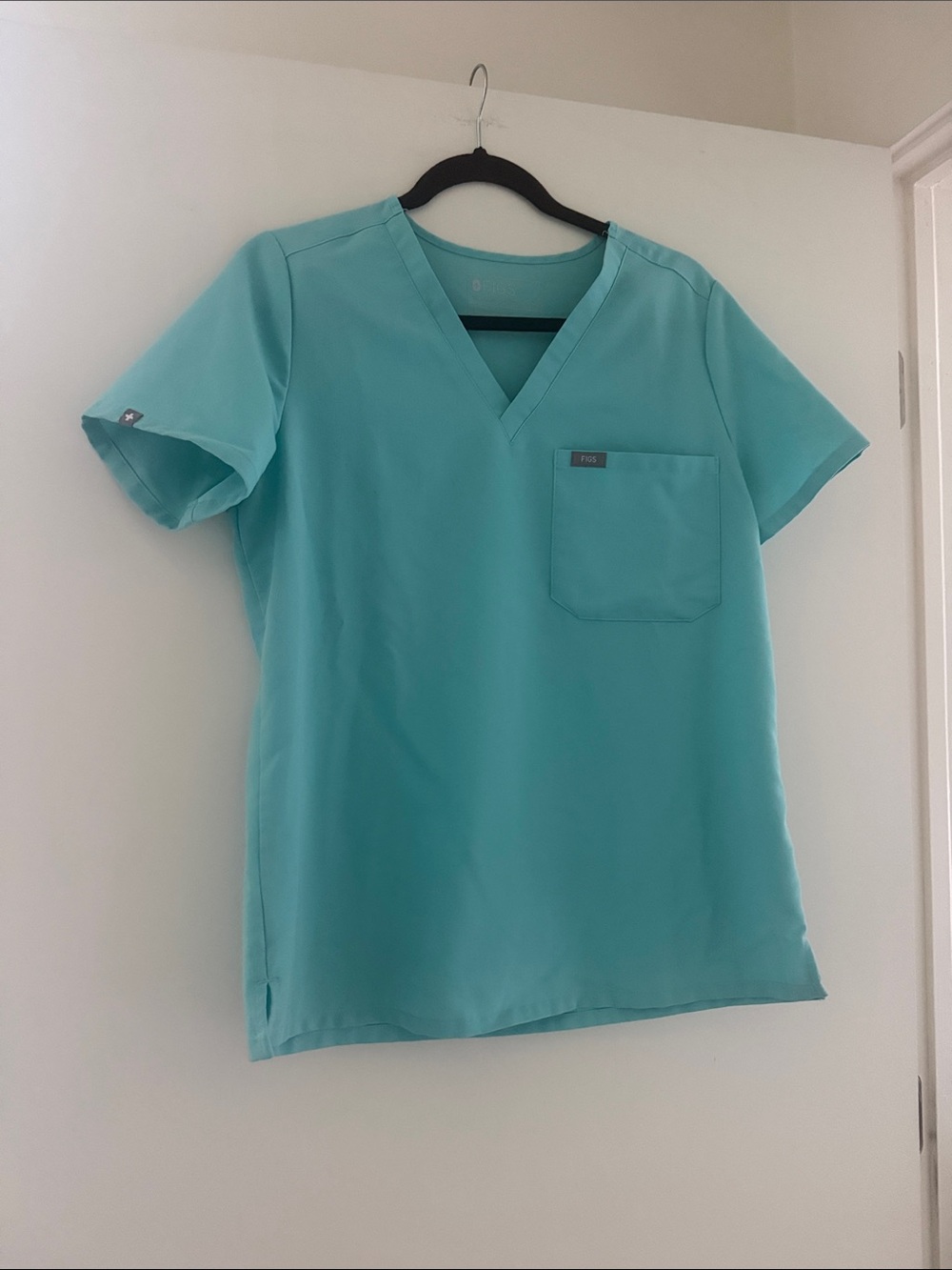 FIGS Scrub Top in sea glass